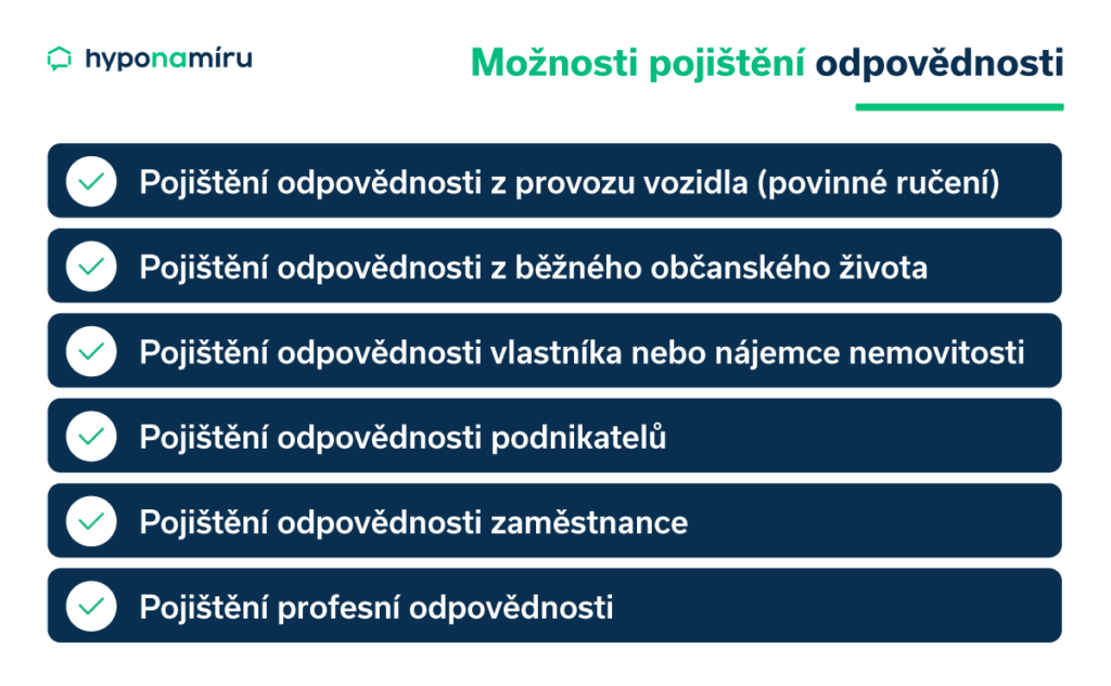 Pojištění odpovědnosti - jaké jsou možnosti?